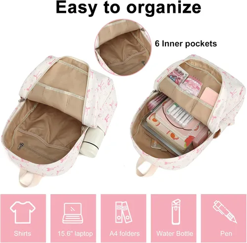 Miniatura 7 de BTOOP Mochila escolar para adolescentes, mochila grande de pana ligera, para niñas, niños, casual, escuela secundaria, universidad, Mediana