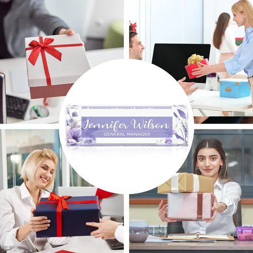 Miniatura 8 de Placa de identificación para escritorio, decoración de oficina personalizada para mujeres y hombres, accesorios acrílicos, regalos de agradecimiento