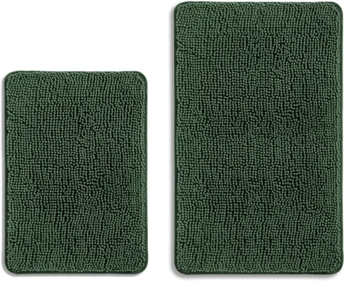 Miniatura 432 de Alfombra de baño pequeña de 12 x 18 pulgadas, lavable y absorbente, antideslizante, alfombra de baño de felpilla gruesa y suave para baño, ducha