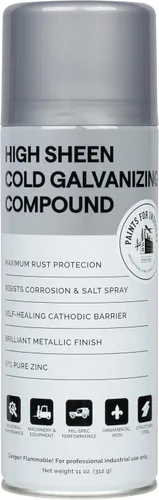 Miniatura 30 de Aerosol de galvanizado en frío de alto brillo de Paints For Industry - Pintura en aerosol de esmalte industrial para acero y metal - Caja de 12