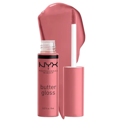 Miniatura 35 de NYX MAQUILLAJE PROFESIONAL Brillo de mantequilla, brillo de labios no pegajoso - crema brulée (natural)