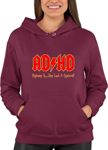 Miniatura 29 de Go All Out Sudadera con capucha para hombre y mujer con texto en inglés "Highway To Hey Look A Squirrel