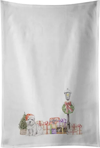 Miniatura 16 de Caroline's Treasures CK8100WTKT - Juego de 2 toallas de cocina con diseño de bulldog francés con diseño de país de las maravillas navideñas
