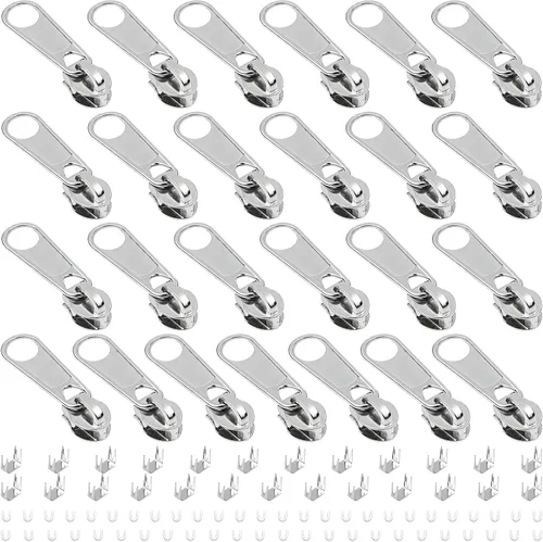 Miniatura 28 de DOITEM 31 yardas, 10 unidades de cremalleras de costura #3, cremalleras de bobina de nailon surtidos para coser con 40 deslizadores de cremallera