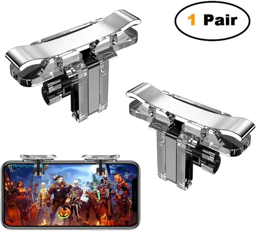FSIGOM Controlador móvil, teclas de objetivo L1R1 y cuchillos de gamepad Out/Reglas de supervivencia, disparador de juego de teléfono celular,