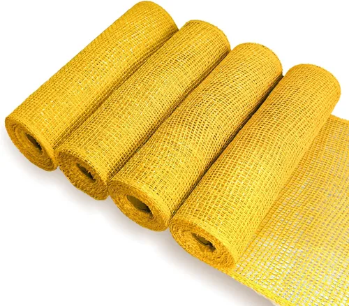 Miniatura 7 de Malla de arpillera de poliéster naranja, rollos de malla decorativa de arpillera de 10 pulgadas para corona de calabaza, festones de verano y otoño