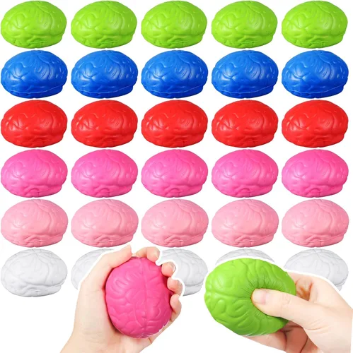 Miniatura 10 de Jenaai Pelota antiestrés para el cerebro de Halloween, 2.76 pulgadas, de poliuretano, para ejercicio, muscular, para ejercicio, divertido alivio