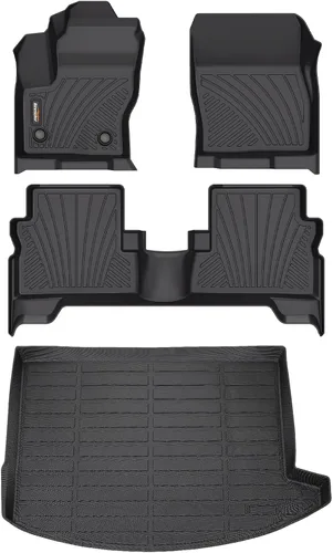 Miniatura 14 de Alfombrillas de TPE para Toyota Highlander 2014-2019 7 y 8 asientos, protección para todo tipo de clima, forros de piso de automóvil resistentes