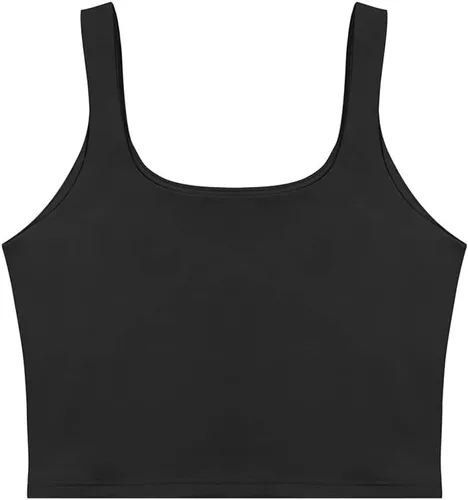 Miniatura 5 de REORIA - Ombliguera sin mangas y costuras, con doble forro, cuello cuadrado, sexy, para mujer y yoga