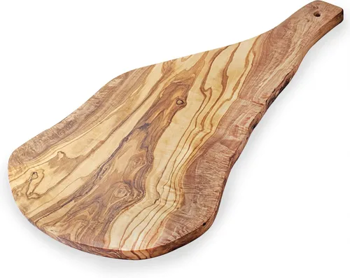 Miniatura 2 de Forest Decor Tabla de servir de madera de olivo, tabla de quesos de madera, tabla de servir con asa, tabla de charcutería de cocina tallada a mano