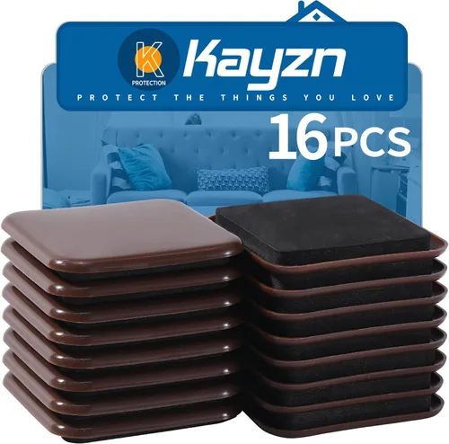Miniatura 8 de Deslizadores de muebles, 12 piezas cuadradas de 3 pulgadas para muebles móviles, deslizadores de alfombras para mover muebles, mudanzas de muebles