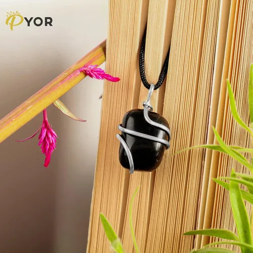 Miniatura 25 de PYOR Collar con colgante curativo de Reiki de cristal, gemas de buena suerte, prosperidad, riqueza, piedras preciosas naturales, collares de buena