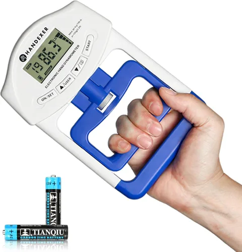 Grip Strength Tester, Digital Hand Dynamometer FDA Registered with Backlit LCD for Grip Strength Testing and Training