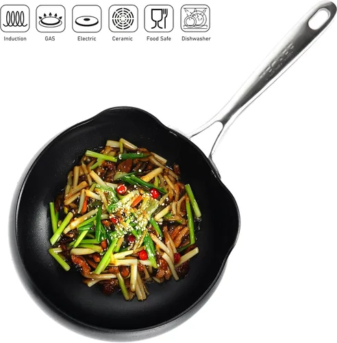 Miniatura 6 de TECHEF - Goody Pan - Sartén Wok - Sin PFOA, apta para lavavajillas y horno, fabricada en Corea (11 pulgadas)
