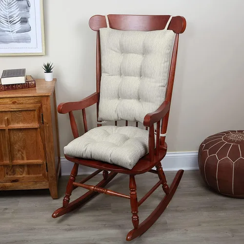 Miniatura 30 de Klear Vu The Gripper - Juego de cojines antideslizantes para silla mecedora con acolchado grueso, incluye almohadilla de asiento y almohada