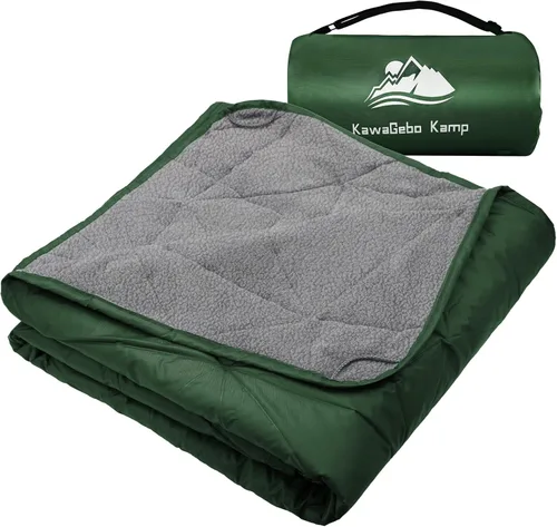 Miniatura 14 de Manta impermeable para exteriores, manta de estadio de forro polar plegable para eventos deportivos al aire libre, campamento, automóvil, mascota