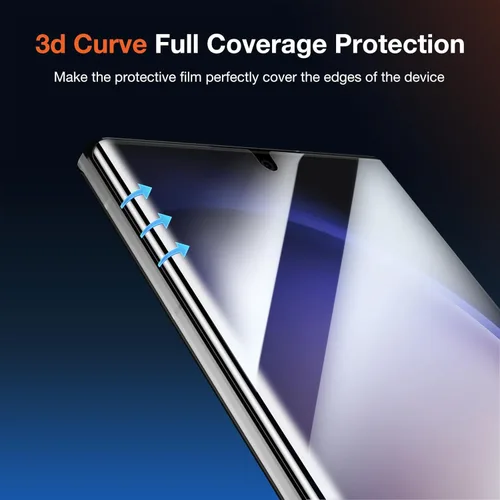 Miniatura 6 de KUZOOM Paquete de 2: kit de instalación de protector de pantalla para Samsung Galaxy S22 Ultra 5G de 6.8 pulgadas, película protectora de cobertura