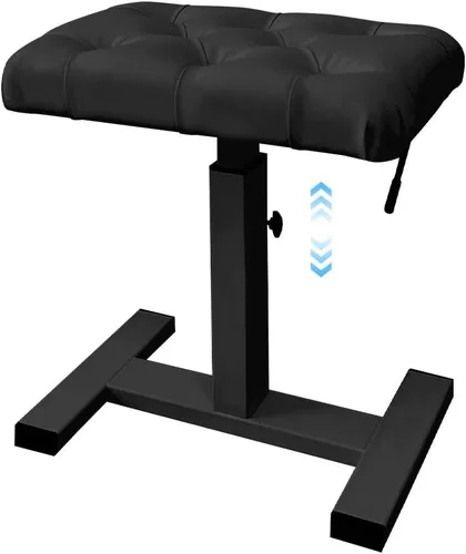 Miniatura 9 de lumizone Banco de teclado con elevación hidráulica – Banco de piano de altura ajustable, taburete de piano resistente con cuero PU de 23.62" x