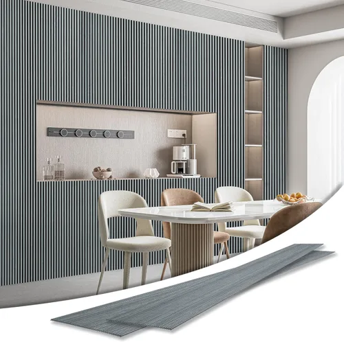 Miniatura 17 de Art3d Paquete de 4 paneles de revestimiento adhesivos de seis rejillas para decoración de paredes interiores - Paneles de pared de listones delgados