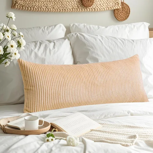 Miniatura 186 de Artscope Fundas de Almohada de Pana a Rayas Acogedoras Súper Suaves Decorativas Cuadradas Fundas de Cojín para Sofá Sillón Dormitorio Decoración
