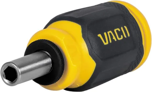 Miniatura 9 de VACO VAC1080 - Destornillador rechoncho multibroca, destornillador de impacto, herramienta magnética ajustable 8 en 1 con Phillips, ranuradas