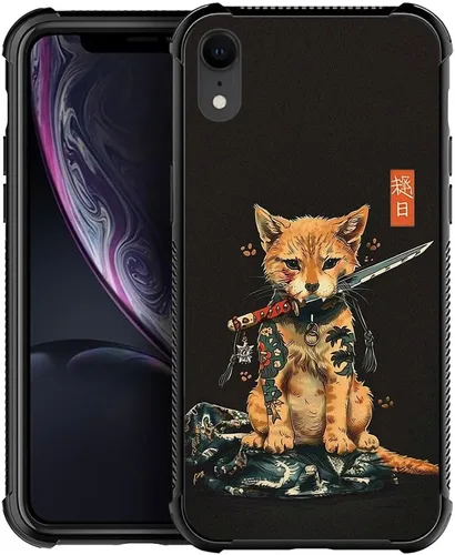 Miniatura 14 de DJSOK Funda compatible con iPhone XR, H American Eagle Flag con cuatro esquinas, protección a prueba de golpes, TPU suave y patrón de policarbonato