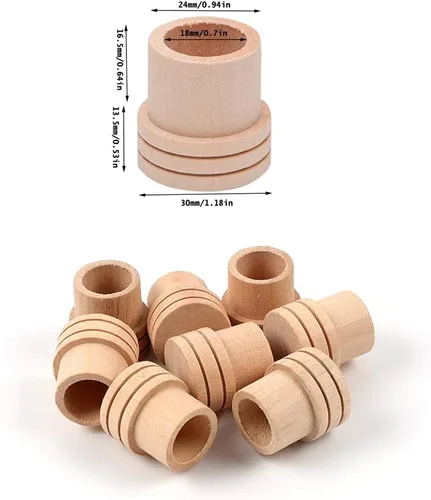 Miniatura 2 de Paquete de 8 rollos de moxa extintor de palitos de moxa de madera, extintor de rollos de moxa, puntas de extremo para moxibustión, palitos