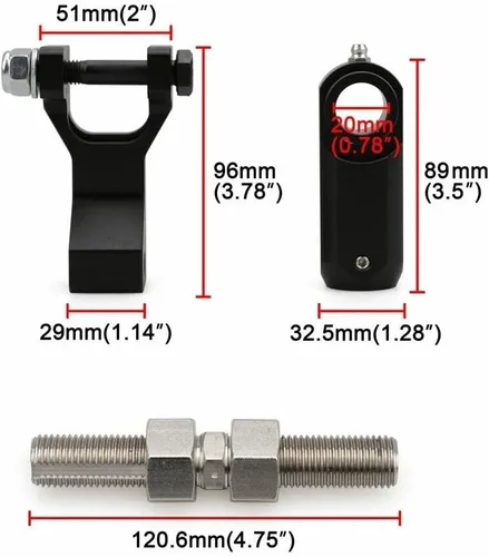 Miniatura 4 de Kit de reducción de altura delantero y trasero compatible con Yamaha Raptor 660 660R YFM660R 2001-2005 Raptor 700 700R YFM700 2006-2017 Raptor350