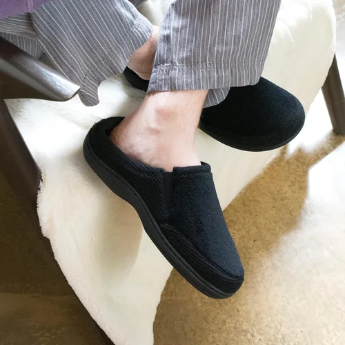 Miniatura 2 de isotoner Pantuflas con capucha Travis de Microterry y Waffle para hombre