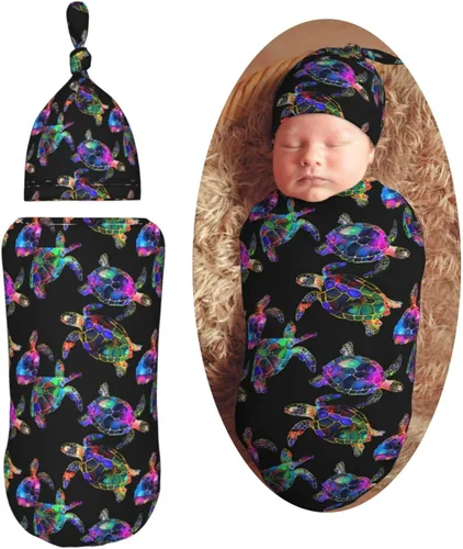 Miniatura 15 de Manta para envolver con pelota de fútbol para recién nacido, con juego de gorro, saco de dormir suave para bebé, elástico y ajustable, mantas