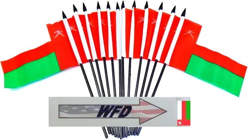 Miniatura 68 de World Flags Direct Banderas en miniatura de poliéster de Afganistán, paquete de 12, decoración de mesa de fiesta, desfiles, 4 x 6 pulgadas, verde