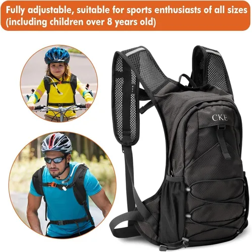 Miniatura 5 de Mochila de Hidratación Paquete de Hidratación Mochila de Agua con Bolsa de Hidratación de 2L (70 onzas) para Hombres Mujeres Niños para Correr