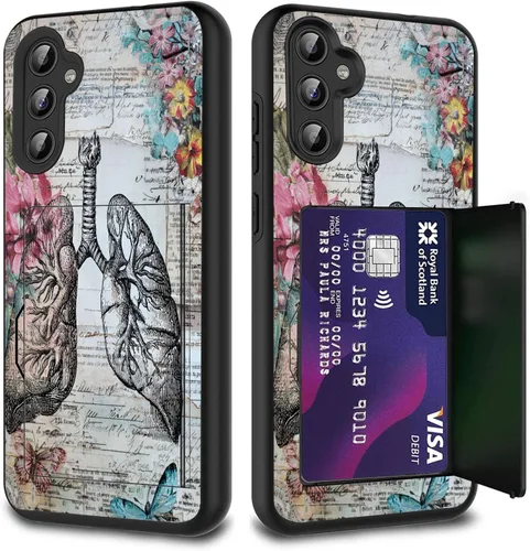 Miniatura 58 de Funda híbrida de doble capa con función atril para Samsung Galaxy A16 5G de 6.9 pulgadas, diseño de vaca con bandera estadounidense