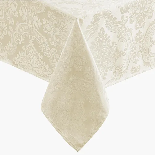 Miniatura 23 de Elrene Home Fashions Caiden Elegance - Mantel de damasco impermeable, resistente a manchas y arrugas, 70" redondo, granate Arándano