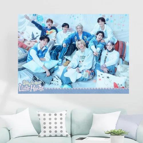 Miniatura 4 de STRAY-K - Tapiz para colgar en la pared, fiesta de cumpleaños, pancarta de fondo para sala de estar, dormitorio, decoración (40 x 28 pulgadas, azul)