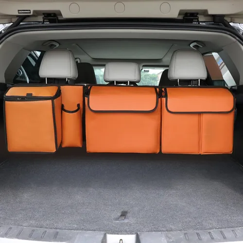 Miniatura 13 de Organizador de maletero de automóvil de lujo, organizador colgante desmontable para asiento trasero, módulos de almacenamiento con enfriador