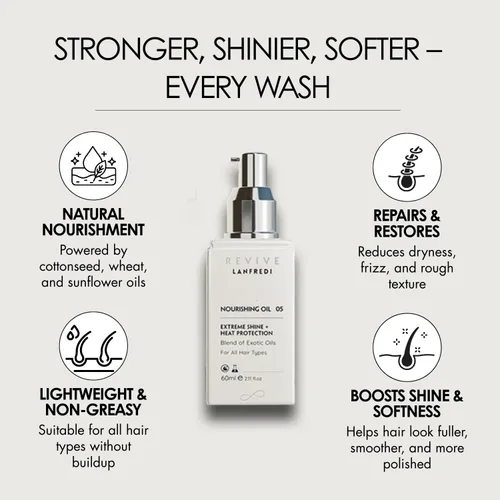 Miniatura 3 de Revive Aceite nutritivo para el cabello con protección contra el calor, aceite suavizante ligero sin enjuague para control del encrespamiento
