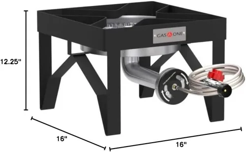 Miniatura 9 de GasOne - Quemador de propano de 200K BTU - Estufa de propano de alta resistencia - Quemador para exteriores con regulador ajustable de 0-20 psi