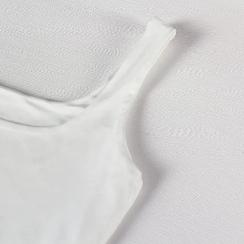 Miniatura 4 de GEMBERA Camiseta sin mangas sexy sin mangas con cuello cuadrado para mujer, ajustada, para gimnasio, elástica, recortada