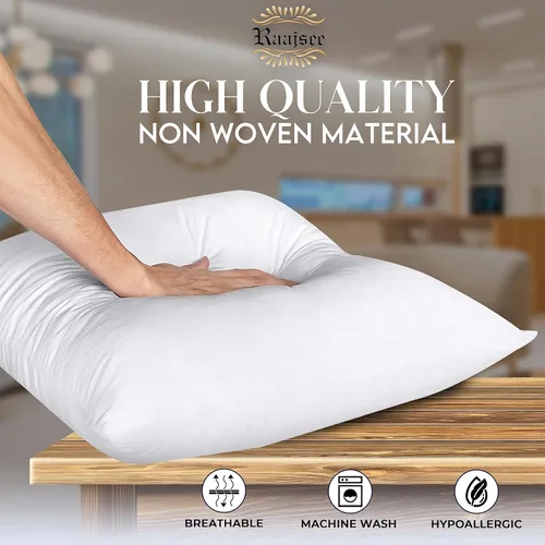 Miniatura 3 de raajsee Juego de 2 rellenos de almohada de 12 x 20 pulgadas, almohadas alternativas suaves y esponjosas para sofá, formas de almohada de 12 x 20