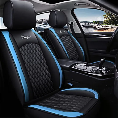 [Entrega en Estados Unidos para Hyundai Santa Cruz - Juego completo de fundas de asiento de coche de cuero impermeable para asiento delantero