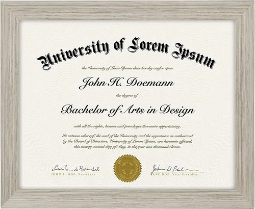 Miniatura 11 de Americanflat - Marco de diploma de 8.5 x 11 pulgadas con vidrio resistente a las roturas - Marcos de documentos con madera de ingeniería - Colección