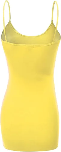 Miniatura 346 de Emmalise Camisola larga casual básica para mujer, con tirantes ajustables, top en capas