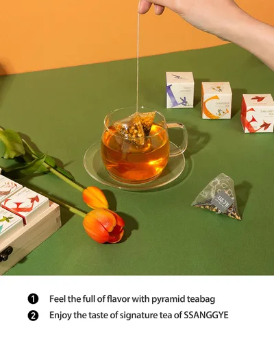 Miniatura 3 de Ssanggye Cubewood - Juego de regalo de 16 piezas, 0.78 onzas (16 unidades, 8 sabores x 2EA) Hierba Floral Blended Signature Puer Earlgrey Hibiscus