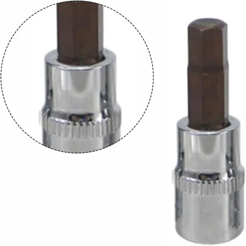 Miniatura 2 de VIGANI Screwdriver Driver Bits,Magnetic Bit, 2PCS 37mm 1/4" Dr Hex Key Bit Socket Tools H2mm/7mm for Household DIY and Power Air Tool