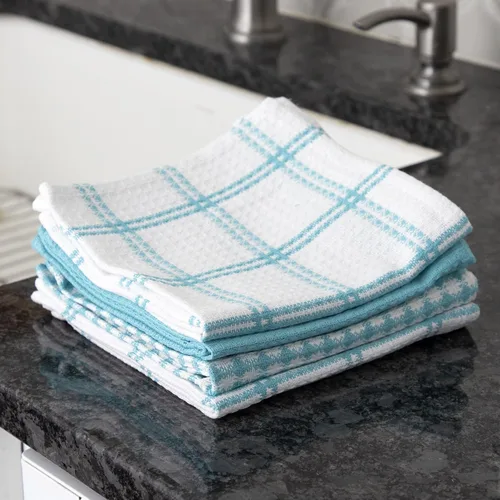 Miniatura 5 de T-Fal Paños de Cocina Premium con Textura de Waffle: Altamente Absorbentes, Súper Suaves y Duraderos - 100% Algodón, 12"x13" Toalla Plana con Brisa