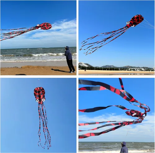 Miniatura 5 de Mint's Colorful Life Octopus Kite for Kids and Adults, Large 3D Software Octopus Kites with Long Tails, Huge Easy Flyer Kites for Beach Trip Family