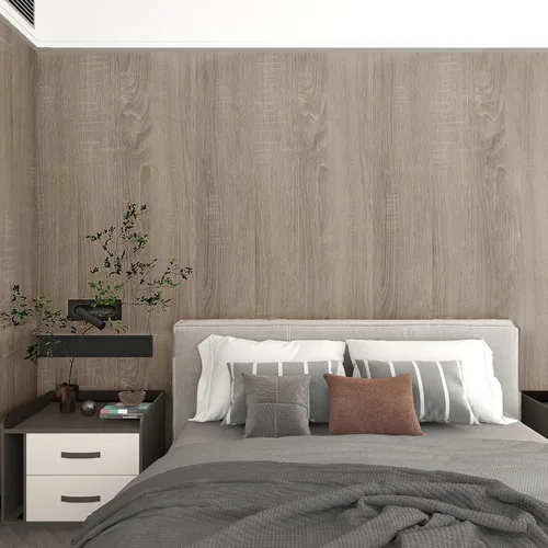 Miniatura 5 de Boobest Rollo de Papel Tapiz de Madera Natural de Gran Tamaño 31.5"x354" Roble Gris Claro Texturizado Papel Tapiz Despegar y Pegar Removible Papel
