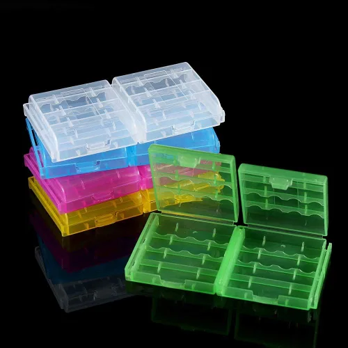 Miniatura 3 de Caja de almacenamiento de batería de plástico duro transparente multifuncional para batería AA/AAA
