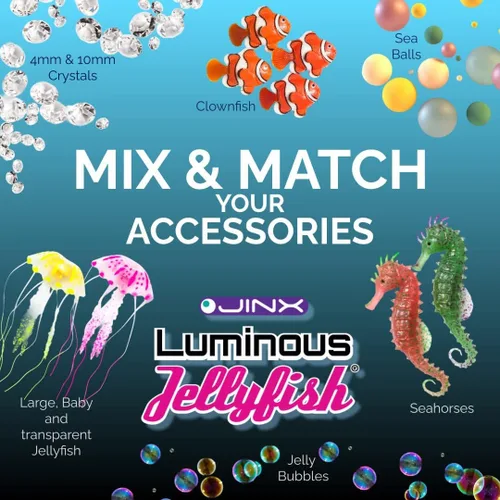 Miniatura 6 de JINX LUMINOUS JELLYFISH Lámpara grande de alta calidad – Luz LED de 14 pulgadas para acuario con medusas flotantes realistas – Alternativa